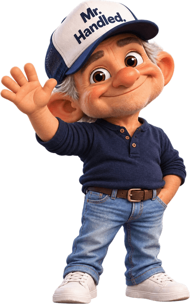 Mr. Handled waving hello